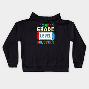 2nd Grade Level Unlocked Video Game Kids Hoodie